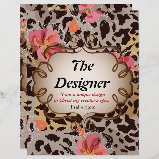 Stationäres Papier/Designer-Gedicht (Vorne/Hinten)