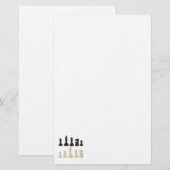 Stationäres Schach Briefpapier (Vorne/Hinten)