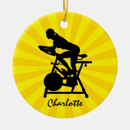 Stationary Bike Design Keramik Ornament (Vorne)