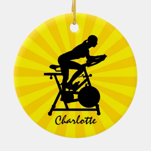 Stationary Bike Design Keramik Ornament (Hinten)