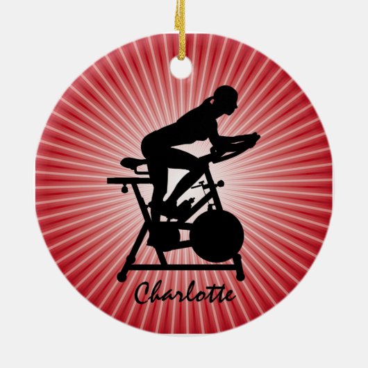 Stationary Bike Design Keramik Ornament (Hinten)