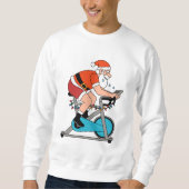 Stationary Bike Santa – Stay Fit This Christmas Sweatshirt (Vorderseite)