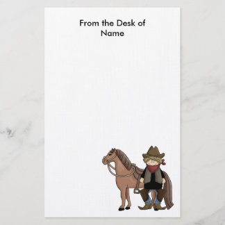 Stationary Cowboy & Horse Briefpapier