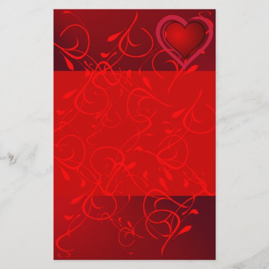 Stationery-Art der Liebe-Herz 4 Briefpapier (Vorderseite)