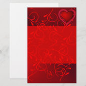 Stationery-Art der Liebe-Herz 4 Briefpapier (Vorne/Hinten)