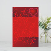 Stationery-Art der Liebe-Herz 4 Briefpapier (Stehend Vorderseite)