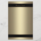 Stationery Beige Metal Black Bronze Briefpapier (Vorderseite)