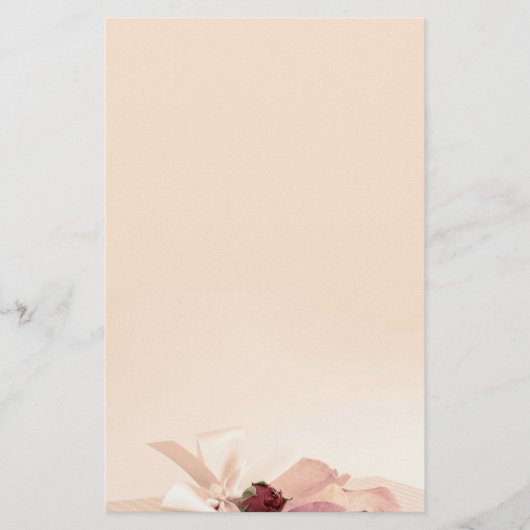 stationery beige rose paper briefpapier (Vorderseite)