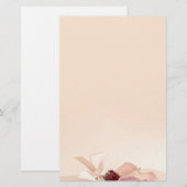 stationery beige rose paper briefpapier (Vorne/Hinten)