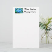 Stationery Blue Hydrangea Blumengarten individuell Briefpapier (Stehend Vorderseite)