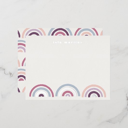 Stationery Card für Streifenbögen - Folie Folie Einladungspostkarte (Vorderseite/Rückseite)