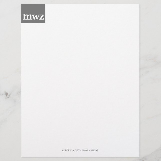 Stationery Classic Initials Briefbogen (Vorderseite)
