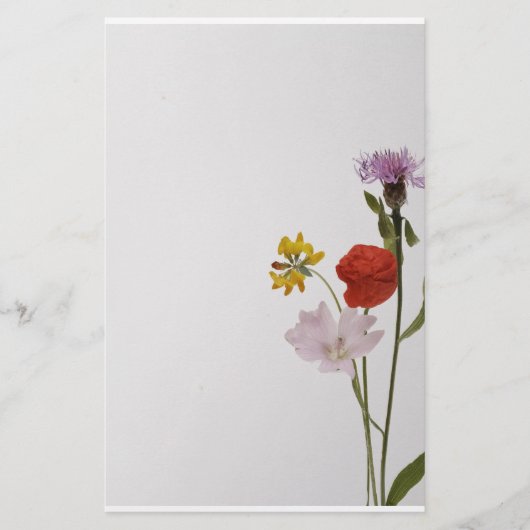 Stationery colorful flowers briefpapier (Vorderseite)