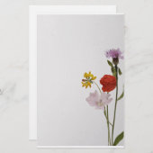 Stationery colorful flowers briefpapier (Vorne/Hinten)