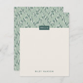 Stationery Dashing Boho Ikat Zig Zag - Aquamarin (Vorne/Hinten)