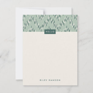 Stationery Dashing Boho Ikat Zig Zag - Aquamarin