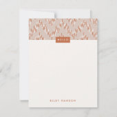 Stationery Dashing Boho Ikat Zig Zag - Rost (Vorderseite)