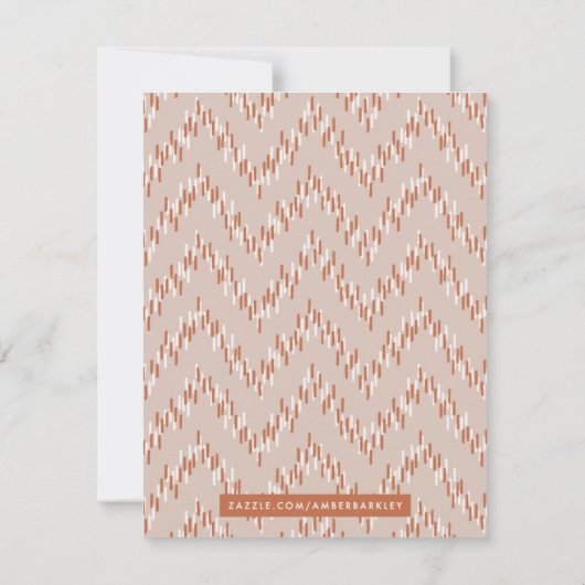 Stationery Dashing Boho Ikat Zig Zag - Rost (Rückseite)