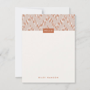 Stationery Dashing Boho Ikat Zig Zag - Rost