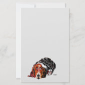 Stationery : Denken Sie an Sie / Basset Hound Briefpapier (Rückseite)