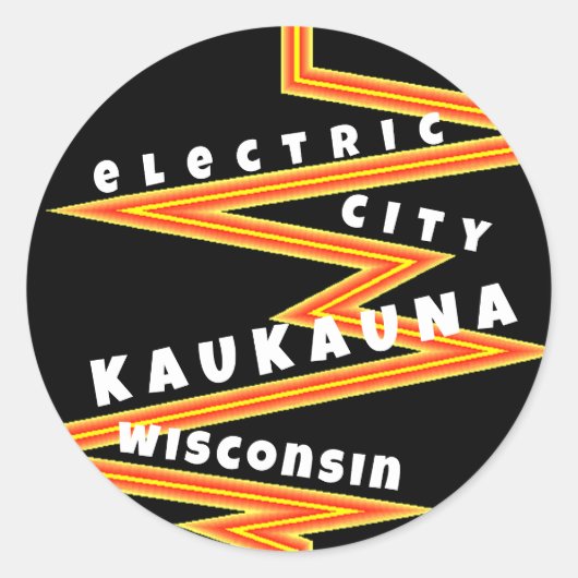 Stationery dots Kaukauna Wisconsin Electric City Runder Aufkleber (Vorderseite)