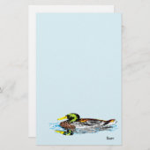 Stationery Duck in einem Teich Briefpapier (Vorne/Hinten)