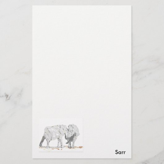 Stationery Elephants Briefpapier (Vorderseite)