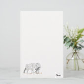 Stationery Elephants Briefpapier (Stehend Vorderseite)