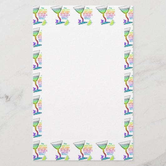 STATIONERY - GLAS HALB VOLL BRIEFPAPIER (Vorderseite)