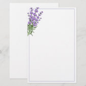 Stationery-Lavender Stationery Briefpapier (Vorne/Hinten)