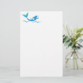 Stationery Mermaid Briefpapier (Stehend Vorderseite)