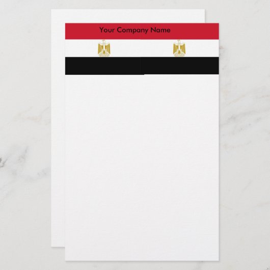 Stationery mit der Flagge Ägyptens Briefpapier (Vorne/Hinten)