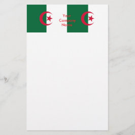 Stationery mit der Flagge Algeriens Briefpapier