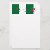 Stationery mit der Flagge Algeriens Briefpapier (Vorne/Hinten)