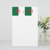 Stationery mit der Flagge Algeriens Briefpapier (Stehend Vorderseite)