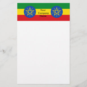 Stationery mit der Flagge Äthiopiens Briefpapier