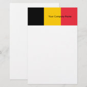 Stationery mit der Flagge Belgiens Briefpapier (Vorne/Hinten)