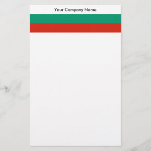 Stationery mit der Flagge Bulgariens Briefpapier