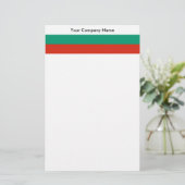 Stationery mit der Flagge Bulgariens Briefpapier (Stehend Vorderseite)
