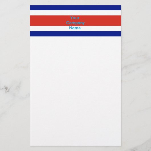 Stationery mit der Flagge Costa Ricas Briefpapier (Vorderseite)