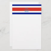 Stationery mit der Flagge Costa Ricas Briefpapier (Vorne/Hinten)