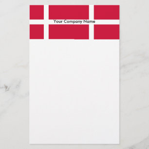 Stationery mit der Flagge Dänemarks Briefpapier