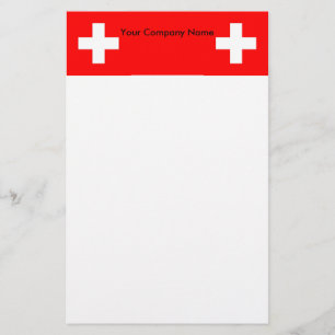 Stationery mit der Flagge der Schweiz Briefpapier