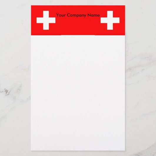 Stationery mit der Flagge der Schweiz Briefpapier (Vorderseite)