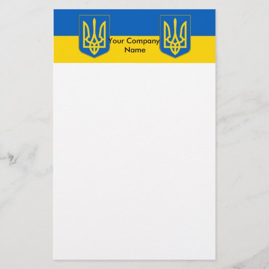 Stationery mit der Flagge der Ukraine Briefpapier (Vorderseite)