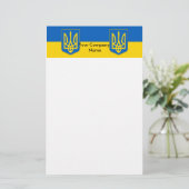 Stationery mit der Flagge der Ukraine Briefpapier (Stehend Vorderseite)