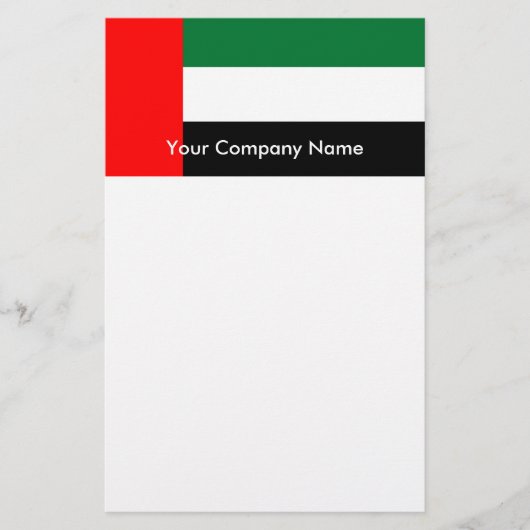 Stationery mit der Flagge der Vereinigten Arabisch Briefpapier (Vorderseite)