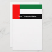 Stationery mit der Flagge der Vereinigten Arabisch Briefpapier (Vorne/Hinten)