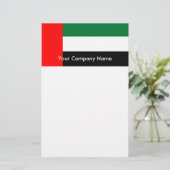 Stationery mit der Flagge der Vereinigten Arabisch Briefpapier (Stehend Vorderseite)