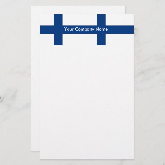 Stationery mit der Flagge Finnlands Briefpapier (Vorne/Hinten)